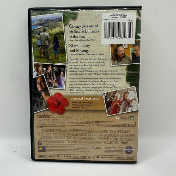 The Descendants DVD George Clooney 2012 Movie Rated R Widescreen - Picture 2 of 3